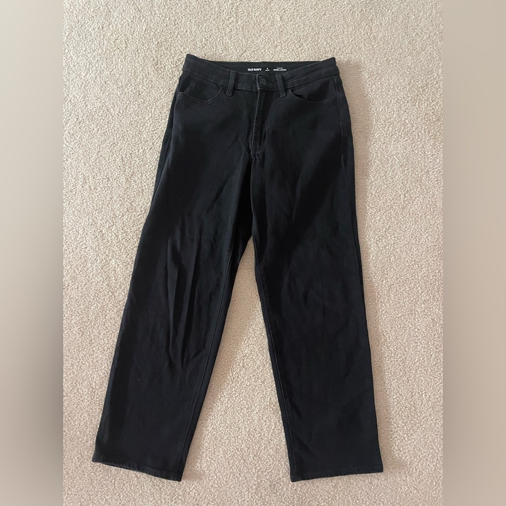 Black High Rise Wow Loose Jeans Old Navy